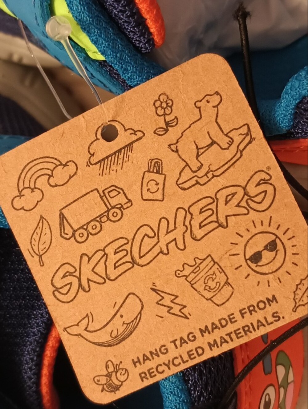 Kids Skechers Play Scene Navy, Pink & Lime Sneakers 6 Toddlers - Picture 2 of 14